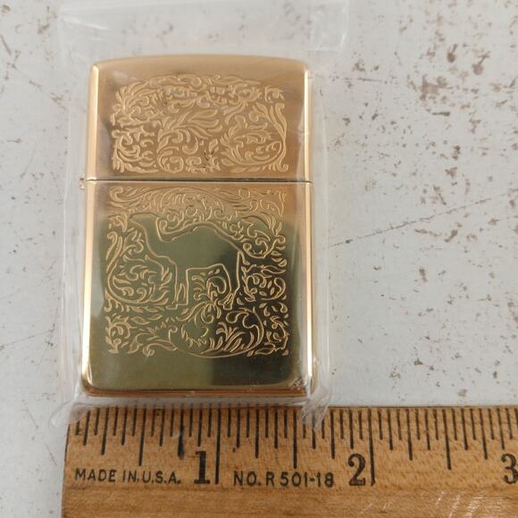 Vintage Zippo XII Camel Gold Tone Windproof Lighter w/ Box USA Made Collectible - Picture 5 of 9